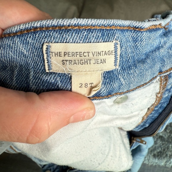 MADEWELL “The Perfect Vintage Straight” Jeans Size 28T Blue Denim High Rise - Picture 6 of 8